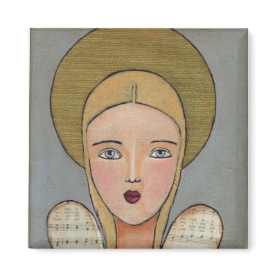 Angel Song Fridge Magnet by adrisart