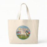 Angel Star - White Arabian Horse (round) Bags