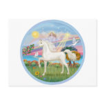 Angel Star - White Arabian Horse (round) Post Cards