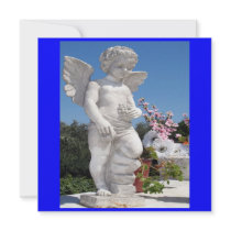 Angel Statue In Blue VI invitations by colorimages Angel Statue In Blue VI invitations