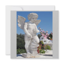 Angel Statue In Grey And Blue VI invitations by colorimages Angel Statue In Grey And Blue VI invitations