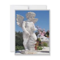 Angel Statue In Grey And White III invitations by colorimages Angel Statue In Grey And White III invitations