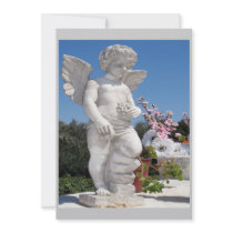 Angel Statue In Grey invitations by colorimages Angel Statue In Grey invitations