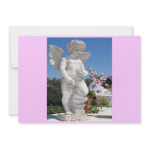 Angel Statue In Pink I invitations