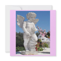 Angel Statue In Pink VI invitations by colorimages Angel Statue In Pink VI invitations