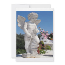 Angel Statue In White And Grey invitations by colorimages Angel Statue In White And Grey invitations