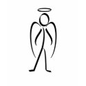 Angel - Stickman Spaghetti Top t-shirts by seonaidh Angel - Stickman Spaghetti Top t-shirts