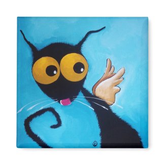 Angel Stressie Cat magnet