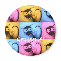 Angel Stressie Cat magnets