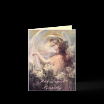 Angel Taking Lily Sympathy Card by alyciakeating Angel Taking Lily Sympathy Card