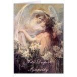 Angel Taking Lily Sympathy Card