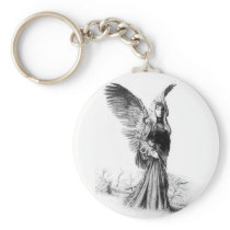 angel tattoo key chains