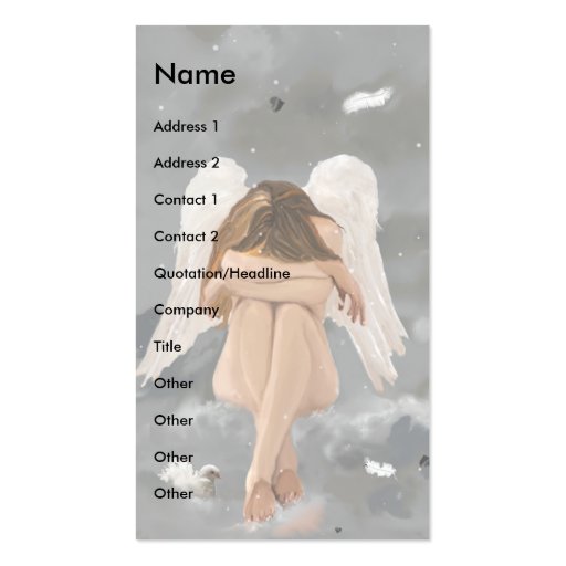 Angel template business card templates (front side)