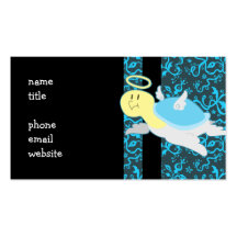 Angel Turtle Floral Pattern Business Cards