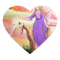 Angel & Unicorn Heart Sticker stickers