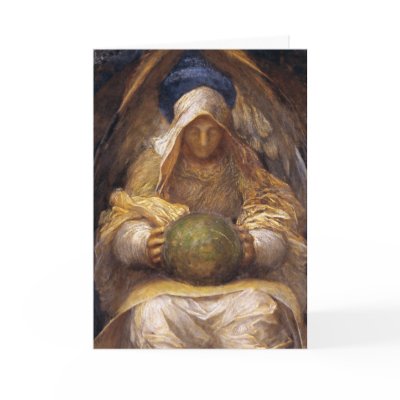 Angel - Vintage Fine Art Christmas Card - Custom by Aquavel