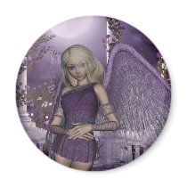 Angel Violet Charms Magnet by FairytaleDesigns Angel Violet Charms Magnet
