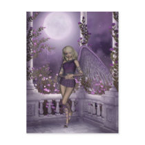 Angel Violet Charms Postcard by FairytaleDesigns Angel Violet Charms Postcard