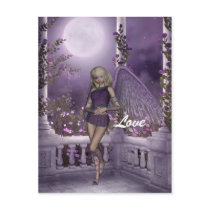 Angel Violet Charms Postcard by FairytaleDesigns Angel Violet Charms Postcard