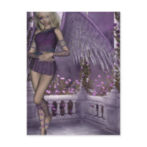 Angel Violet Charms Postcard by FairytaleDesigns Angel Violet Charms Postcard