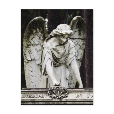 Angel Visit Postcard by CemDesigns