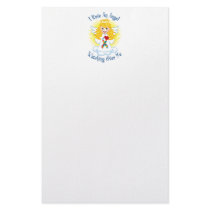 Angel Watching Over Me Autism Custom Stationery