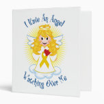 Angel Watching Over Me Gold Ribbon Vinyl Binders