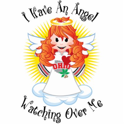 Angel Watching Over Me Ohio Acrylic Cut Out by fightcancertees