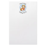 Angel Watching Over Me Orange Cat Stationery Design