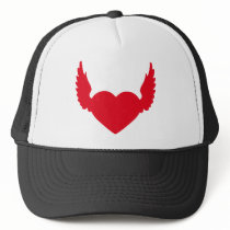 angel wing heart trucker hat