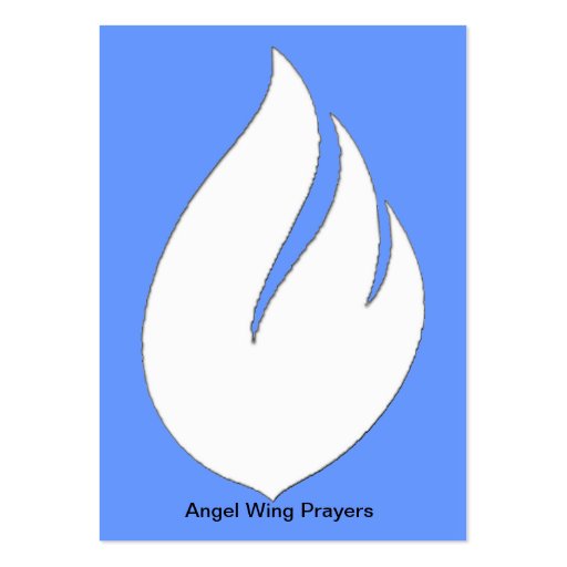 Angel Wing Prayer Cards Business Cards (front side)
