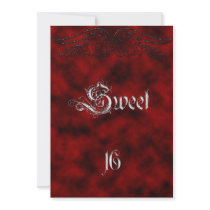 Angel Wing Sweet 16 Birthday Goth Invitation
