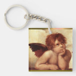 ANGEL / Winged Cherub Acrylic Key Chain