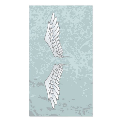 Angel Wings Muddy Blue Business Cards (back side)