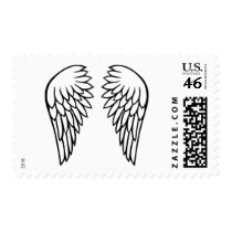 Angel wings postage stamp
