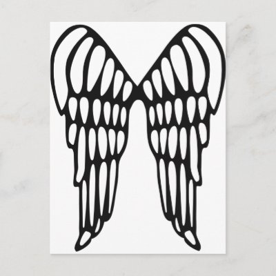 Angel wings postcard by Thinkdifferent