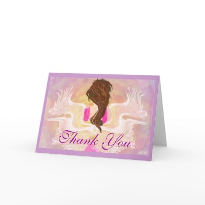 Angel Wings Thank You Card by Victoreeah