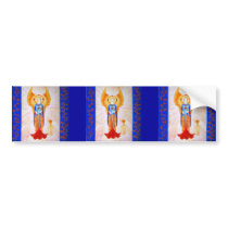 Angel With a Rose bumper stickers by Leenasart Angel With a Rose bumper stickers
