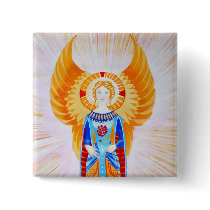 Angel With a Rose (plain) buttons