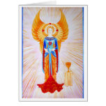 Angel With a Rose (plain) Greeting Card