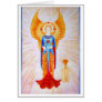 Angel With a Rose (plain) Greeting Card