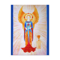 Angel With a Rose (plain) postcards by Leenasart Angel With a Rose (plain) postcards