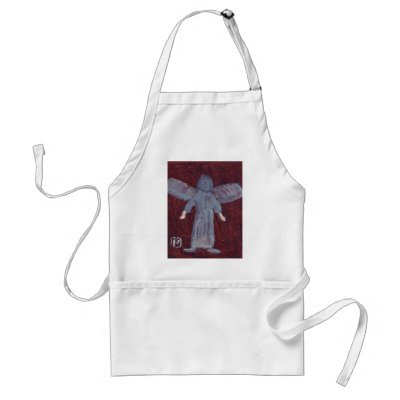 Angel with big feet apron by sword42