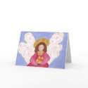 angel with butterfly Christmas card