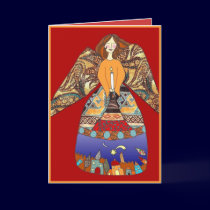angel with candle cards