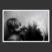 angel with flowers posters