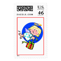 Angel with Gift postage