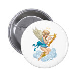 Angel with Halo and Golden Harp by Al Rio Pin