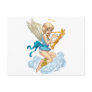 Angel with Halo and Golden Harp by Al Rio Postcards