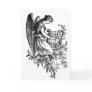 Angel With Harp And Flora Cards